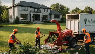 Professional shrub removal service in Denver, CO clearing overgrown bushes and landscaping