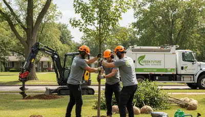 Arborists planting new trees in Denver, CO for professional tree installation services